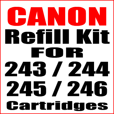 Ink Refill Kit For Canon PG-243, CL-244, PG-245, CL-246 Cartridges