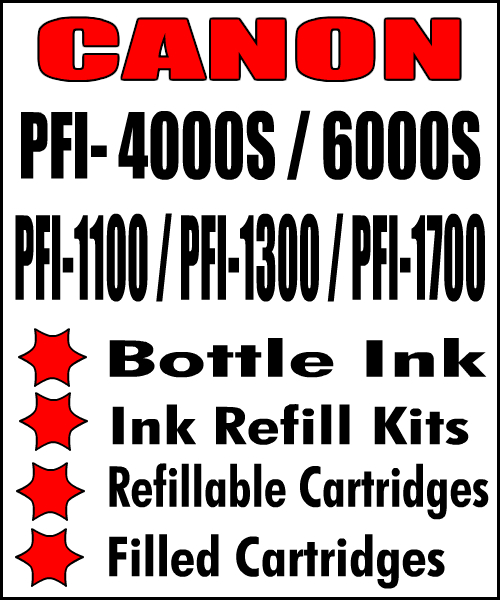 Compatible Products For Canon imagePROGRAF PRO 4000S, 6000S Professional Photographic Ink