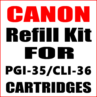 Ink Refill Kit For Canon PGI-35 and CLI-36 Cartridges