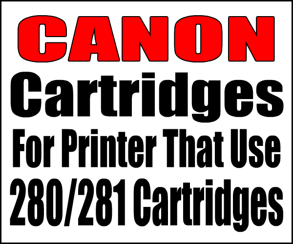 Refillable Canon PGI 280, CLI 281 Ink Cartridges