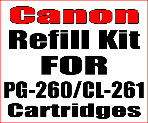 Ink Refill Kit Refill Kit For Canon TS5320, TS6420, TR7020, PG 260/CL 261