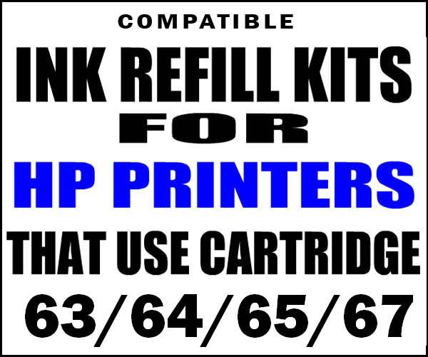 Ink Refill Kit For HP  63, 64, 65, 67 Cartridges