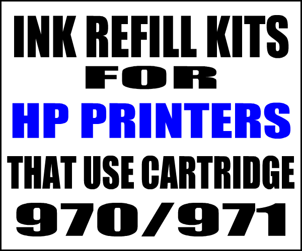 Ink Refill Kit For HP 970, 971, 972 Cartridges