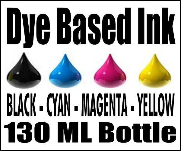 130ML Bottle Color Ink Pack For Afinia L502, L501 and F502 Cartridges (DYE BASE)