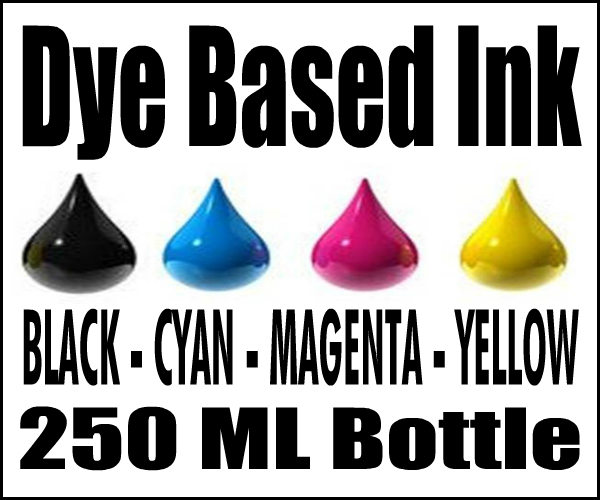 250 ML Bottle Color Ink Pack For Afinia L502, L501 and F502 Cartridges (DYE BASE)