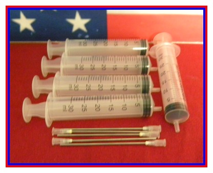 5 - 30 ML Syringes  / 5 - 3 Inch Fill Tips