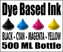 500 ML Bottle Color Ink Pack For Afinia L502, L501 and F502 Cartridges (DYE BASE) 