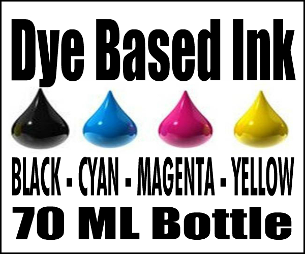70 ML Bottle Color Ink Pack For Afinia L502, L501 and F502 Cartridges (DYE BASE)