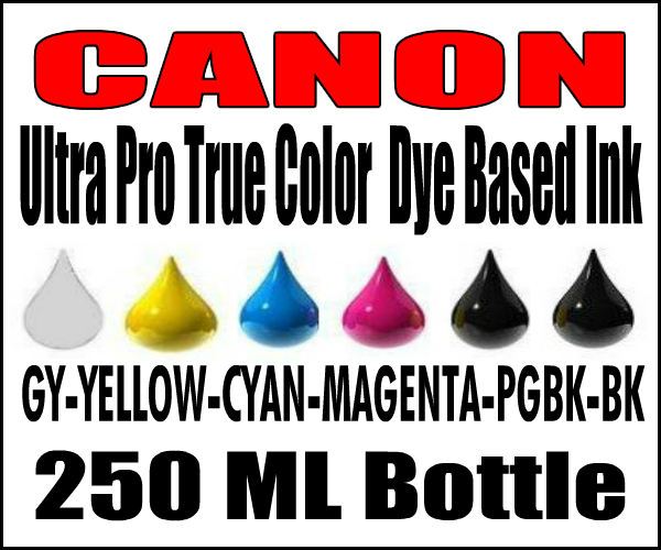250 ML Bottle Of Compatible Ink For Canon CLI-221, CLI-226, PGI-220, PGI-225 Cartridges
