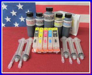 Ink Refill Kit For Canon MG6820, MG6821, MG6822 Printers, PGI-270, CLI-271 5 Cartridge Set 