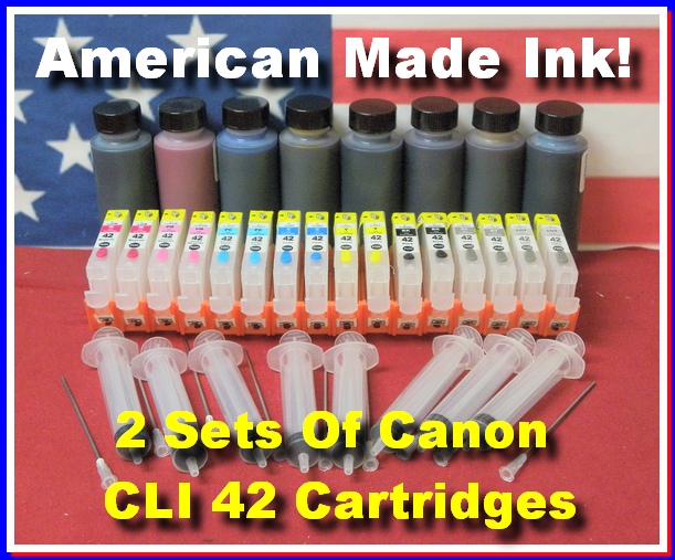 Ink Refill Kit For Canon Pro 100 Printer With 2 Sets Of Refillable Cartridges