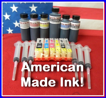 Ink Refill Kit With 6 XL Refillable Cartridges, Canon PGI 250, CLI 251 Cartridges