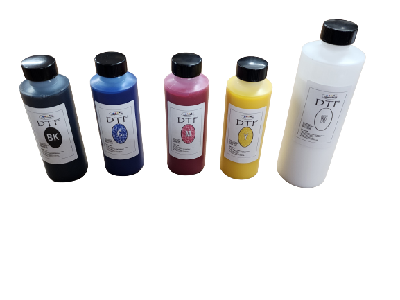 Ultra Pro True Color DTF  Ink Pack  1-250-ML White  and  4-130-ML Of  Each Color