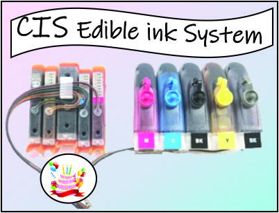 CIS With Edible Ink For Canon Pixma TS6320,TS6120, TS6220 Printer 