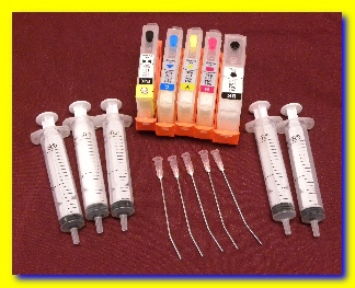 Empty HP 564 XL Refillable Cartridges, 5 Cartridge Set 