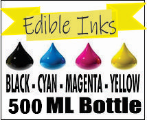 500 ML Bottle Of Compatible Edible Ink  For Epson  and Tank Printers  