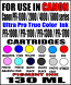 Compatible Canon imagePROGRAF PRO-1000, 2000, 4000, 6000, 1100,  2100, 4100, 6100, 2600, 4600, 6600 Printers / 130 ML Bottle 