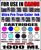 Compatible Canon imagePROGRAF PRO-1000, 2000, 4000, 6000, 2100, 4100, 6100, 2600, 4600, 6600 Printers / 1000 ML Bottle 