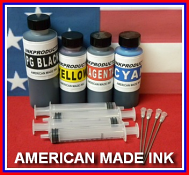 4 Color Ink Pack For HP 63,64,65,67,60,61,62,901 Cartridges, CIS Ink Systems