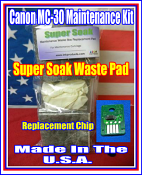 Canon MC-30 Maintenance Cartridge Waste Box Replacement Pad Kit With Replacement Chip