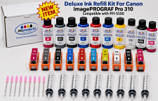 Deluxe Ink Refill Kit For Canon imagePROGRAF Pro 310 , Compatible with PFI-5100