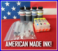 Ink Refill Kit 4 HP 564 XL Refillable Cartridges with Ink