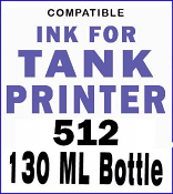 Compatible Ink For Tank Printer 512 Ultra Pro True Color Ink 130 ML 