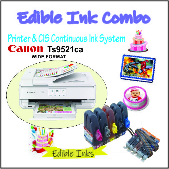Canon TS9521Ca Printer and CIS Combo With Edible Ink