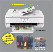 Canon TS9521Ca Printer and CIS Combo + Photo Paper 